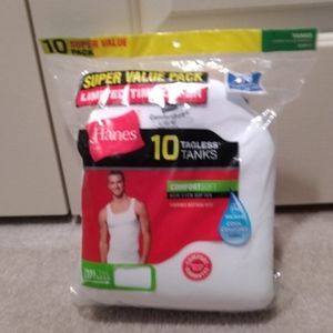 Hanes Tanks Tagless 10 pack size large
